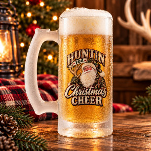Jagen naar Kerstvreugde Camouflage Kerstman Jagen Matglas Bierpul