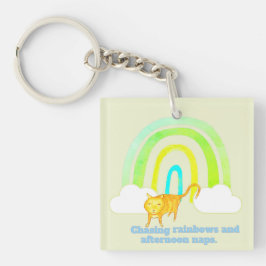 Jagen naar Regenbogen en Slaapjes Schattige Sinaas Sleutelhanger