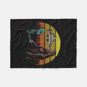 Jagen op alien en Bigfoot Sasquatch Fleece Deken (Voorkant (Horizontaal))