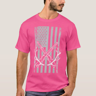 Jagen op Amerikaanse vlag - Deer Hunter Rifle USA T-shirt