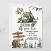 Jagen op Camo voor een verjaardagsuitnodiging Kaart (Voorkant)