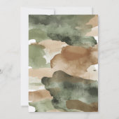 Jagen op Camo voor een verjaardagsuitnodiging Kaart (Achterkant)