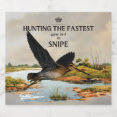 Jagen op de snelste vogel - de snipe likeurfles etiket (Enkel label)