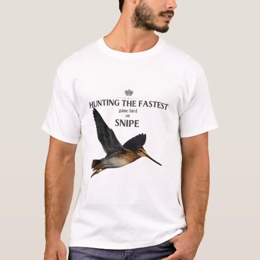 Jagen op de snelste vogel - de snipe t-shirt (Voorkant)
