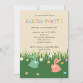 Jagen op Easter Eggs Party Uitnodigingen (Voorkant)