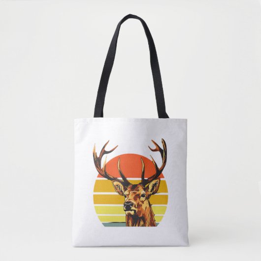 Jagen op elandherten Funny Hunter Tote Bag (Voorkant)