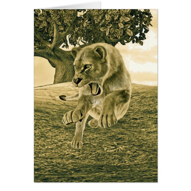 Jagen op leeuwin (Voorkant)