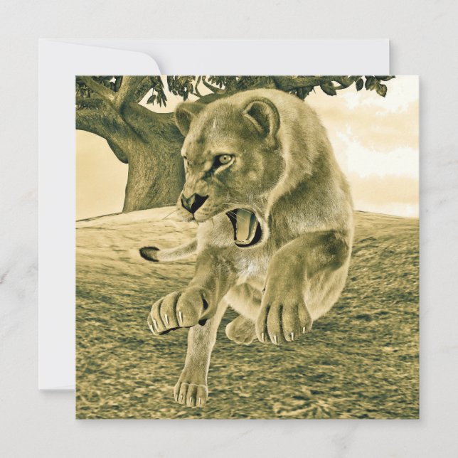 Jagen op leeuwin (Voorkant)