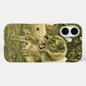 Jagen op leeuwin Case-Mate iPhone case (Achterkant (horizontaal))
