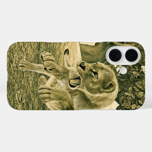 Jagen op leeuwin Case-Mate iPhone case (Achterkant (horizontaal))