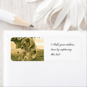 Jagen op leeuwin etiket (Insitu)