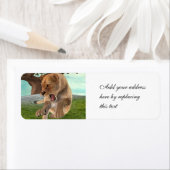 Jagen op leeuwin etiket (Insitu)