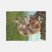 Jagen op leeuwin fleece deken (Voorkant (Horizontaal))