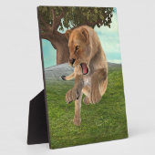 Jagen op leeuwin fotoplaat (Zijkant)