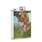 Jagen op leeuwin heupfles (Rechts)