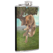 Jagen op leeuwin heupfles (Rechts)