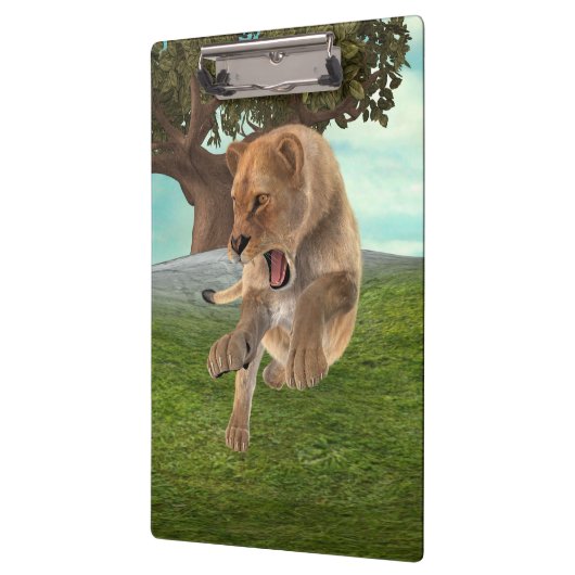 Jagen op leeuwin klembord (Links)