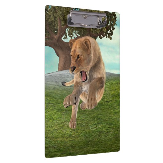 Jagen op leeuwin klembord (Rechts)