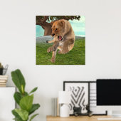 Jagen op leeuwin poster (Thuiskantoor)