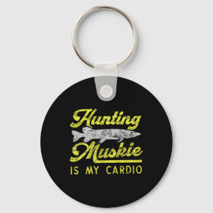 Jagen op Muskie is mijn cardio Funny Musky River F Sleutelhanger