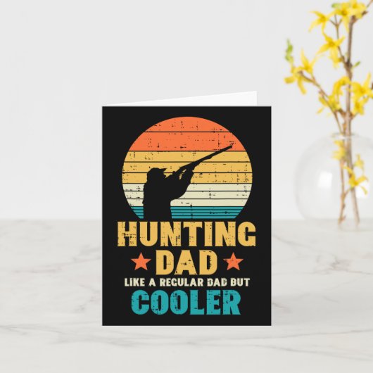 Jagen op papa koeler retro vaders dag jager papa kaart (Gele Bloem)