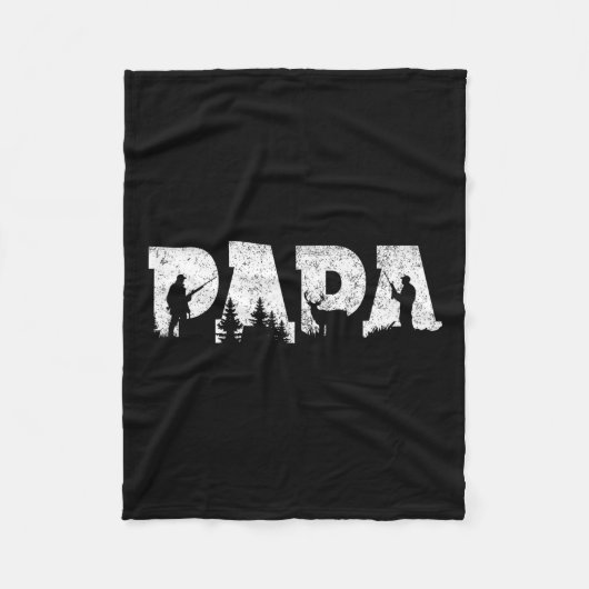 Jagen Papa Jagen Mannen Vaderdag Fleece Deken (Voorkant)
