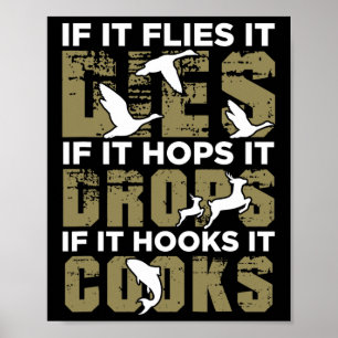 Jagen Shirt voor Mannen Funny Hunter Gift Vrouwen  Poster
