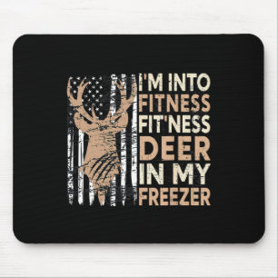 Jagen T-shirt Ik ben in Fitness Deer Freezer Funny Muismat
