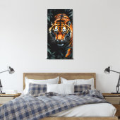 Jagen Tijger Canvas Afdruk (Insitu (Slaapkamer))