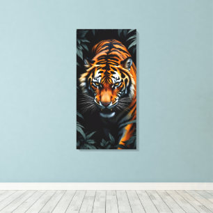 Jagen Tijger Canvas Afdruk