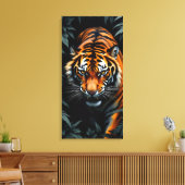 Jagen Tijger Canvas Afdruk (Insitu (Woonkamer))