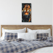 Jagen Tijger Canvas Afdruk (Insitu (Slaapkamer))