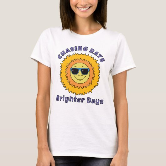 Jagen van stralen t-shirt (Voorkant)