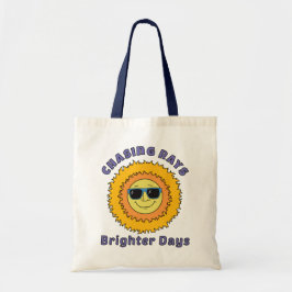 Jagen van stralen tote bag