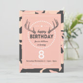 Jagen Verjaardag Uitnodiging voor Lil' Hunters (Staand voorkant)