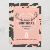 Jagen Verjaardag Uitnodiging voor Lil' Hunters (Voorkant / Achterkant)