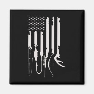 Jagen Vissen Usa Vlag Amerikaanse Thema Decoratie Magneet