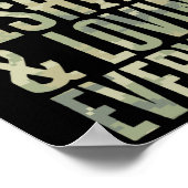 Jagen Vist elke dag liefdevol Shirt 1 Poster (Hoek)