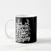 Jagen Vist elke dag liefdevol Shirt Hunter Fish Koffiemok (Links)