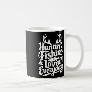 Jagen Vist elke dag liefdevol Shirt Hunter Fish Koffiemok