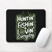 Jagen Vist elke dag liefdevol Shirt Hunter Fish Muismat (Met muis)
