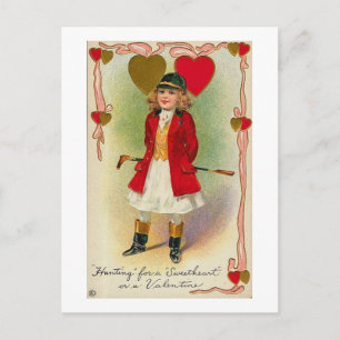 Jagen voor een liefje briefkaart