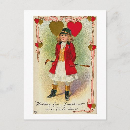 Jagen voor een liefje briefkaart (Voorkant)