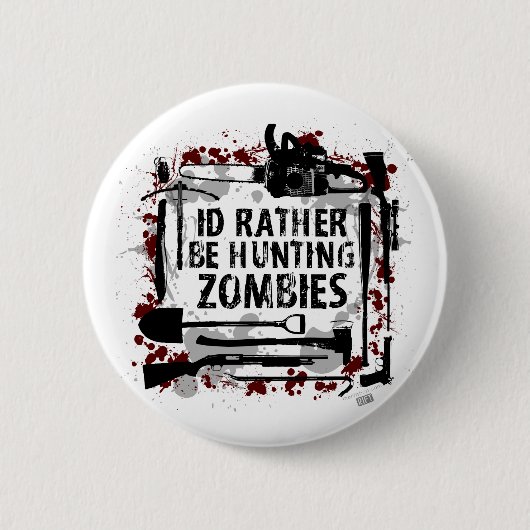 Jagende Zombieën Ronde Button 5,7 Cm (Voorkant)
