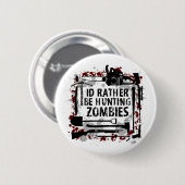 Jagende Zombieën Ronde Button 5,7 Cm (Voorkant /achterkant)