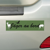 Jäger an bord bumpersticker (Op auto)