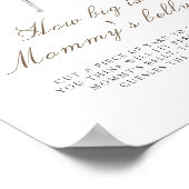Jager baby shower Hoe groot is mama's buik Poster (Hoek)
