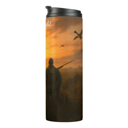 Jager bij Sunset Marsh met eenden Thermosbeker (Geroteerd rechts)