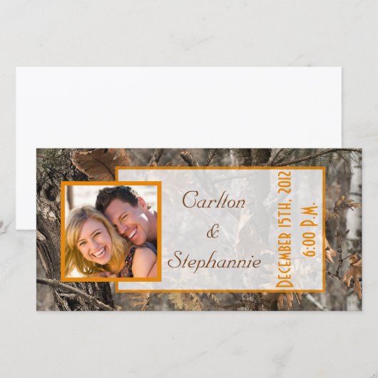 Jager Camo Chic Foto Aankondiging (Voorkant / Achterkant)