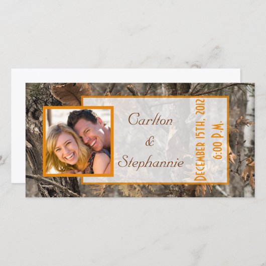 Jager Camo Chic fotoaankondiging Aankondiging (Voorkant / Achterkant)